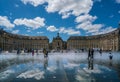 Tourists visiting the Place de la Bourse Royalty Free Stock Photo