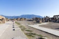 Tourists visiting the Pompeii Forum