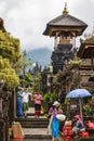 Tourists visiting Pura Besakih