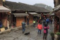 Tourists visiting the Qingyan ancient town in Guizhou, China