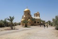 Tourists visiting saint john baptist church near jordan river