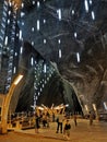 Lights in Salina Turda, Turda Salt Mine, near Cluj Napoca, Transylvania Royalty Free Stock Photo