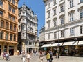 Tourists Visiting And Shopping On Graben Street Famous Stores