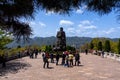 Tourists visiting statue of Marshall He Long. 10 Marshalls of the Peop