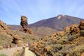 Tourists visiting Teide National Park, Tenerife, Spain