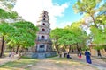 Tourists Visiting Thien Mu Pagoda or Heavenly Lady Pagoda