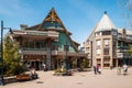 Tourists and visitors at the Whistler Ski Resort, Canada. Royalty Free Stock Photo