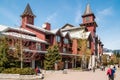 Tourists and visitors at the Whistler Ski Resort, Canada. Royalty Free Stock Photo