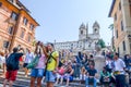 Tourists visits Piazza Spagna