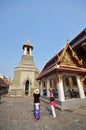 Tourists vist the Grand Palace in Bangkok, Thailand