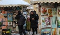 Tourists walk in Nevskij Prospekt in Sankt Petersburg