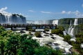 Tourists at Iguazu Falls in Brazil