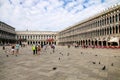 Tourists walking around Piazza San Marco in Venice, Italy Royalty Free Stock Photo