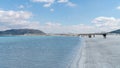 Tourists walking in the beach of Salda Lake, Burdur, Turkey