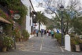 Tourists walking in Betancuria Fuerteventura Canary islands Las