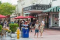 Tourists walking by the Colony Theatre at Lincoln Road in Miam