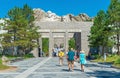 Mount Ruhmore Tourists, South Dakota, USA Royalty Free Stock Photo