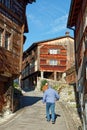 Tourists walking inside Werdenberg