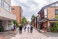 Tourists are walking in the old Nishi Chaya district