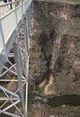 Tourists walking Rio Grande Gorge Bridge Royalty Free Stock Photo