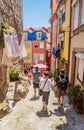 View of Tourists walking on street, Porto, Portugal