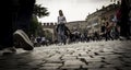 Tourists walking the streets in Verona