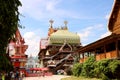 Tourists walking on the territory of the Kremlin Ishmael.