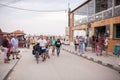 Tourists walking in Vama Veche