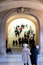 Tourists inside the Louvre Paris France Royalty Free Stock Photo