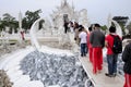 Tourists at Wat Rong Khun Thailand