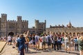 Tourists Watching the Changing of the Guard at Windsor Castle