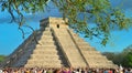 Tourists watching the feathered serpent crawling down the temple (Equinox March 21 2014)