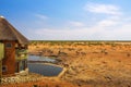 Tourists watching wildlife in Etosha National Park, Namibia