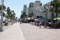 Waterfront promenade on Dania Beach, in Fort Lauderdale, Florida Royalty Free Stock Photo