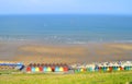 Whitby beach huts in North Yorkshire Royalty Free Stock Photo