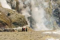 Tourists on White Island