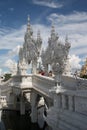 Tourists in The White temple, Chiang Rai, Thailand Royalty Free Stock Photo