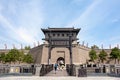 Tourists at the Xi`an city wall south gate in summer