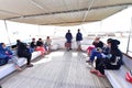 Tourists on a yacht at the Red Sea, Egypt in pandemic, covid 1 Royalty Free Stock Photo