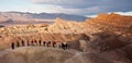 Tourists at Zabriskie Point in Death Valley