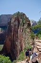 Tourists in Zion national park