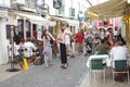 Touristy street in the historic center of Lagos in Portugal