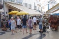 Touristy street in the historic center of Lagos in Portugal
