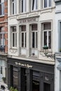 Tournai Doornik, Walloon Region - Belgium - Typical vintage facade of a small cafe and restaurant