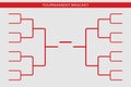 Tournament bracket vector. Championship template.