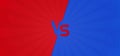 Tournament concept team red and blue versus design halftone