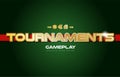 tournaments word text logo banner postcard design typography