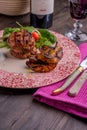 Tournedos with a salad