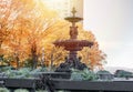 The Tourny fountain in front of the Convention center