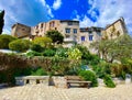 view of the beautiful hilltop town of Tourrettes-sur-Loup-sur-Loup in the south of France Royalty Free Stock Photo